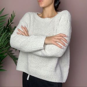 White H&M Cozy Sweater